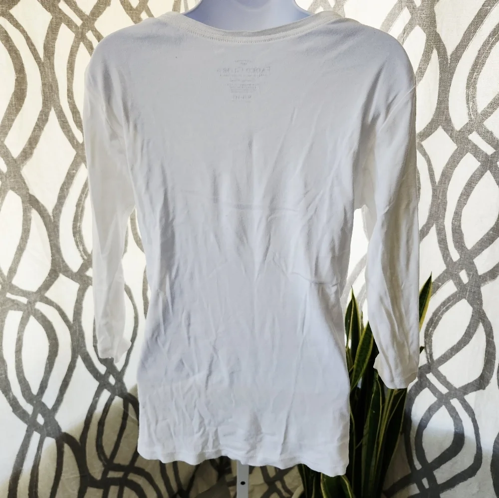 Faded Glory 100% Organic Cotton Longsleeve Tee Medium - Picture 2 of 3